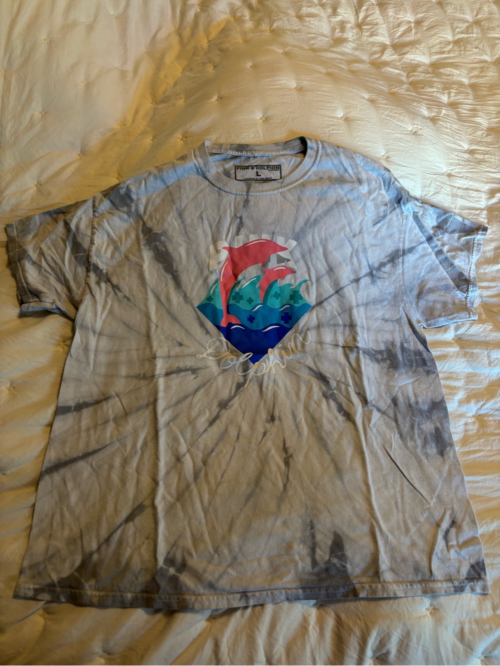 Pink Dolphin Light Blue Crewneck Tee